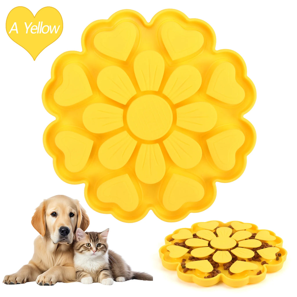 Pet Slow feeder Bowl Licking Pad Lick Feeder Pad with Suction Cup Choke Proof Silicone Slow Food Dog and Cat Feeding Products