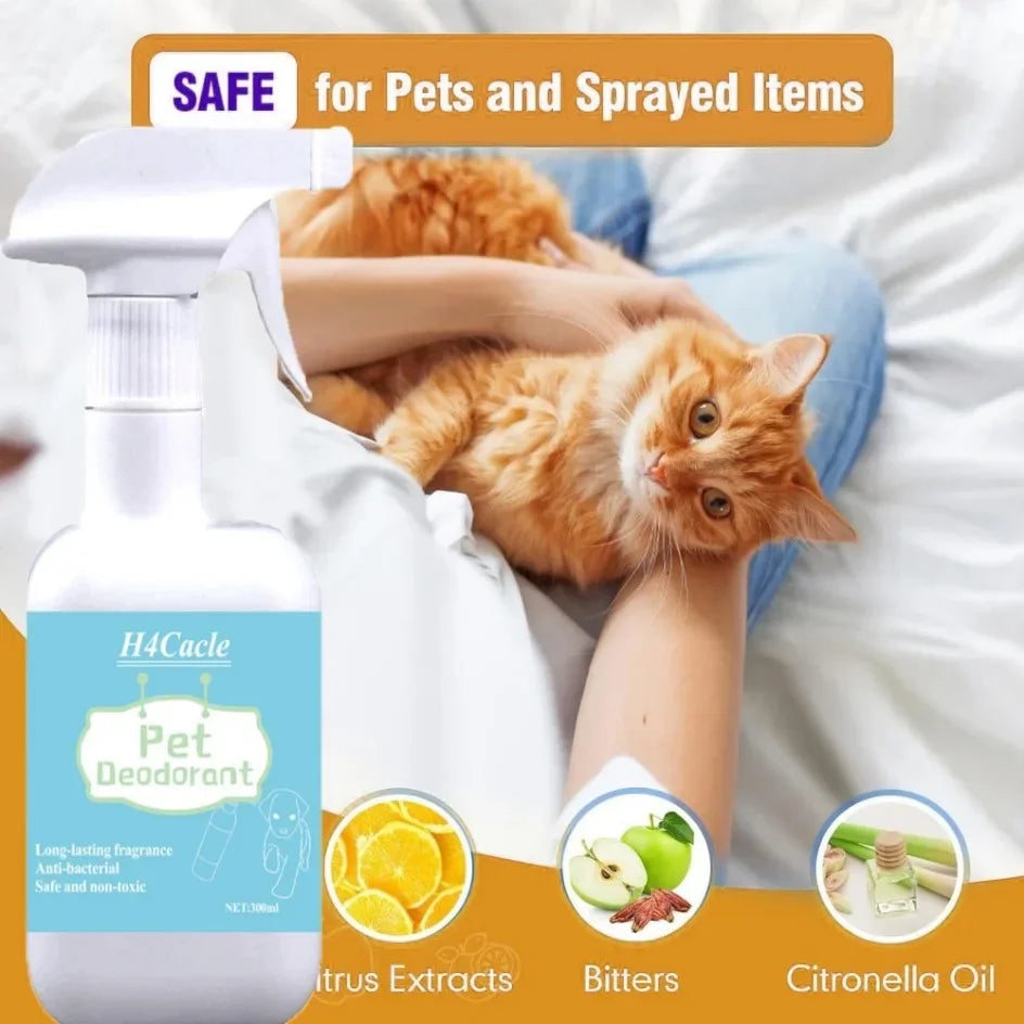 Dog Deodorizer Spray 300ml – Long Lasting Pet Perfume & Odor Remover for Dogs, Puppies & Cats