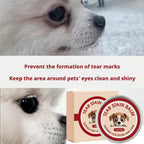Pet Tear Stain Remover Paste for Dogs and Cats – Gentle Eye Cleaner and Eye Booger Remover with Soft Brush