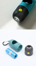 LED Dog Poop Bag Dispenser with Light – Portable Pet Waste Bag Holder