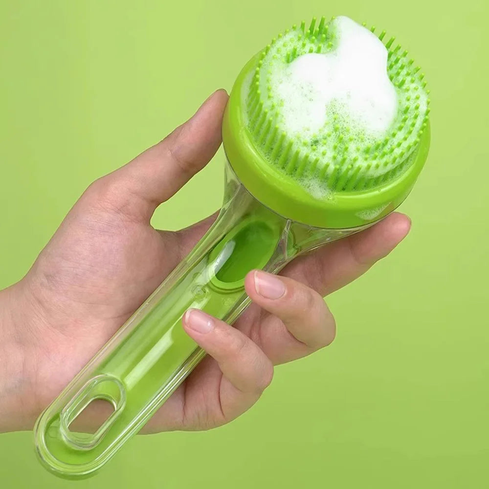 Pet Bath Brush for Dogs & Cats | Massage Grooming Shampoo Scrubber Tool