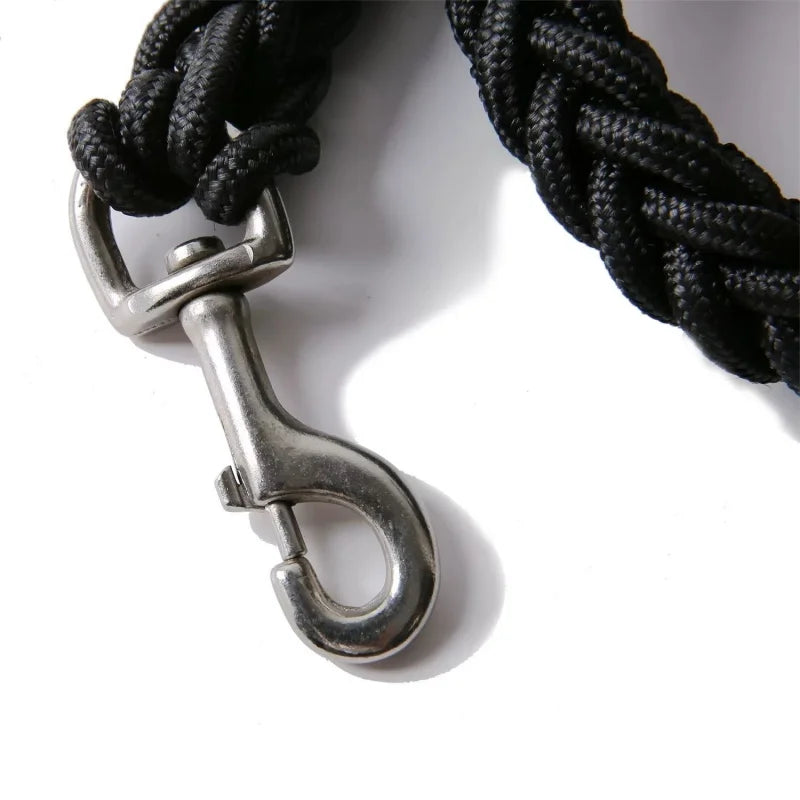 Large Dog Leash Nylon Braided Traction Rope – Heavy Duty Walking Lead for Bulldog, Rottweiler and Hound Dogs