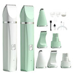 Professional 4-in-1 Electric Pet Grooming Tool Set – USB Rechargeable Dog Hair Clipper, Nail Grinder & Pet Trimmer