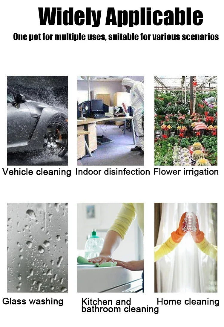 1.2L Hand Pressure Spray Bottle – Portable Car Wash, Garden Watering & Multi-Purpose Cleaning Sprayer