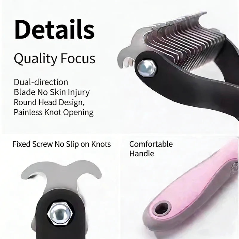 dog brush double-sided hair removal comb and hair removal tool used to remove mats and tangles the best pet grooming brush