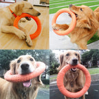 EVA Dog Training Ring Toy – Durable Flying Disc Pull Ring for Fetch, Teeth Cleaning & Interactive Play