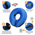 Inflatable Dog Recovery Collar – Soft Protective After Surgery E-Collar for Dogs and Cats