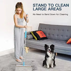 Pet Hair Remover Set – 3-in-1 Carpet Rake Tool with Telescopic Handle for Dog & Cat Fur Cleaning