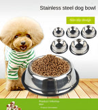 Stainless Steel Pet Bowl – Durable & Easy to Clean (6 Sizes)
