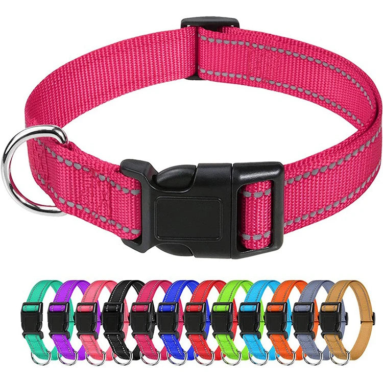 Decorative Choker Dog Collar for Small Puppies – Adjustable Nylon Pet Neck Collar
