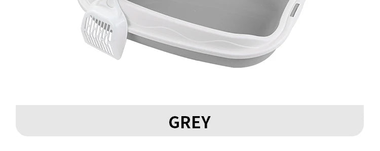 Semi-Enclosed Cat Litter Box – Large Spatter-Proof Cat Toilet with Anti-Tracking Pedal and Open Ventilation Design