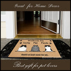 Personalized Pet Mat Custom Welkom Bij Dog Cat Doormat Rug Floor Mats Carpet Home Decor Accessory Pets Owners Lovers Gift