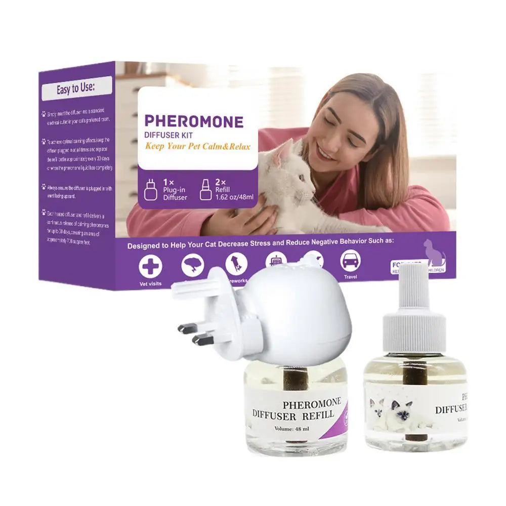 Long-Lasting Cat Pheromone Diffuser for Stress Relief | Calming Plug-In Comfort Aid for Kittens and Cats