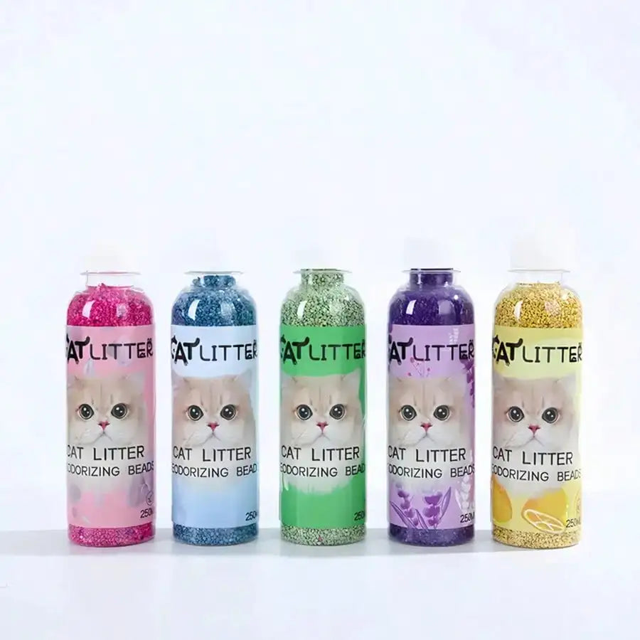 Fresh Scent Cat Litter Deodorizer Beads 250ml – Natural Plant-Based Odor Eliminator for Litter Boxes & Pet Areas