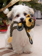 Squeaky Plush Puppy Toy – Cute Monkey Chew Toy for Teething, Training & Interactive Play