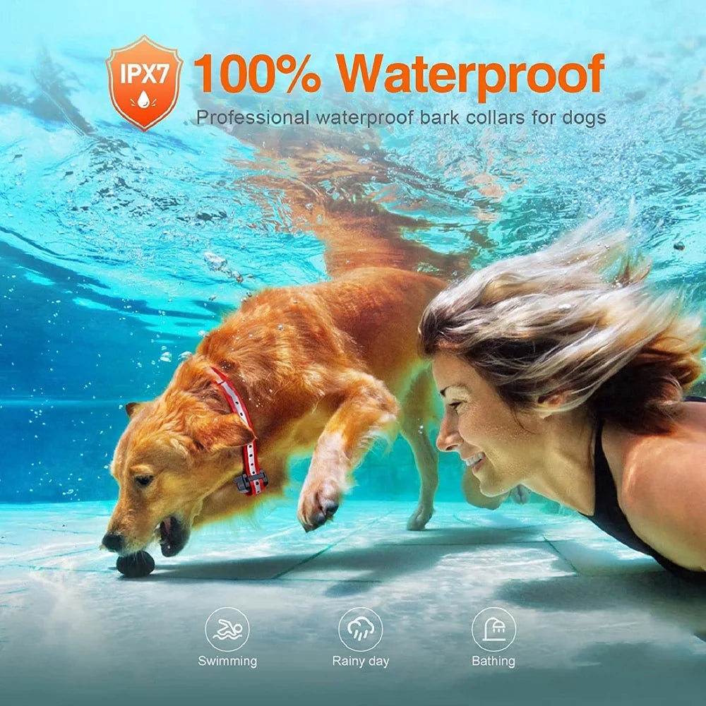 1000M Waterproof Dog Training Collar with Remote – Rechargeable Anti Bark Shock Collar for Dogs