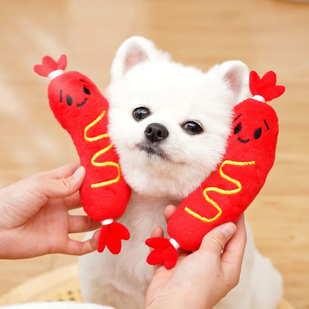 Dog Sound Plush Toy – Squeaky Bite-Resistant Chew Toy for Puppies