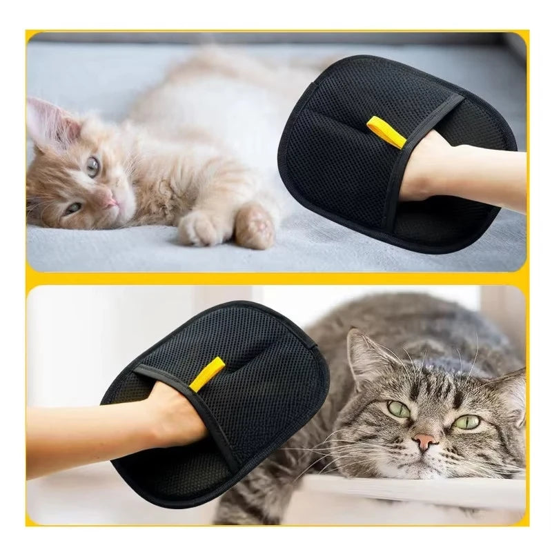 Pet Hair Remover Glove Brush – Washable Grooming & De-Shedding Mitt for Cats & Dogs