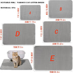 Large Waterproof Double Layer Cat Litter Mat – EVA Honeycomb Litter Trapper with Non-Slip Base for Cats and Kittens