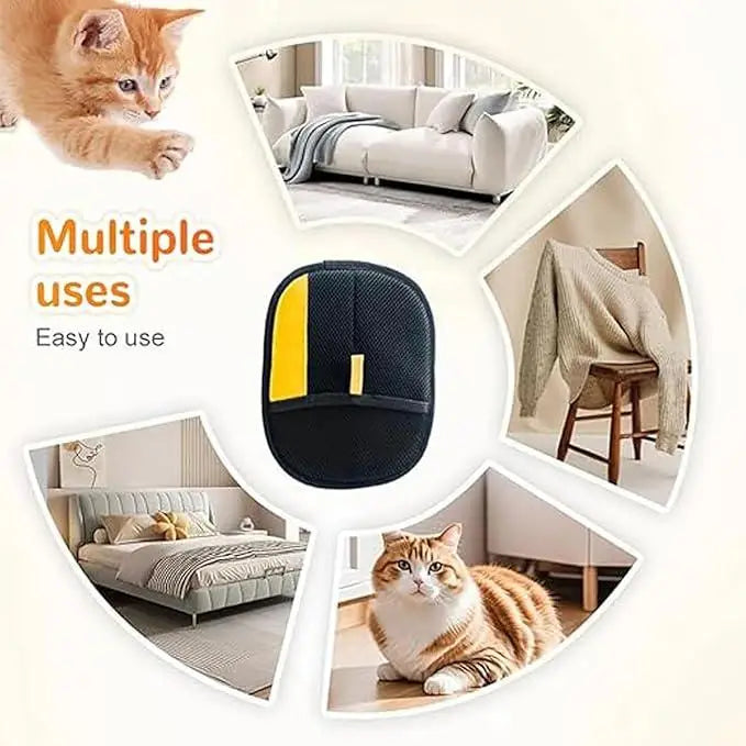 Electrostatic Pet Hair Remover Gloves – Reusable 2-in-1 Grooming & Lint Cleaning Mitt for Cats & Dogs