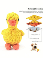 Hand-Woven Cotton Rope Knot Dog Toy – Bite Resistant Teeth Cleaning Chew Toy for Small and Medium Dogs
