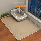 Waterproof Double Layer Cat Litter Mat – Honeycomb EVA Litter Trapping Mat, Non-Slip Washable Pet Toilet Floor Protector