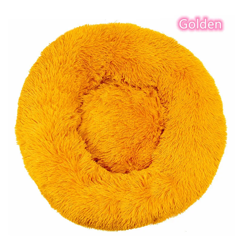 Super Soft Plush Cat Bed – Washable Donut Pet Bed for Cats and Small Dogs