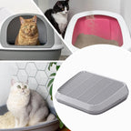 Cat Litter Box Step and Litter Catcher Ramp – Anti-Tracking Non-Slip Litter Mat with Filter Function for Easy Cleaning