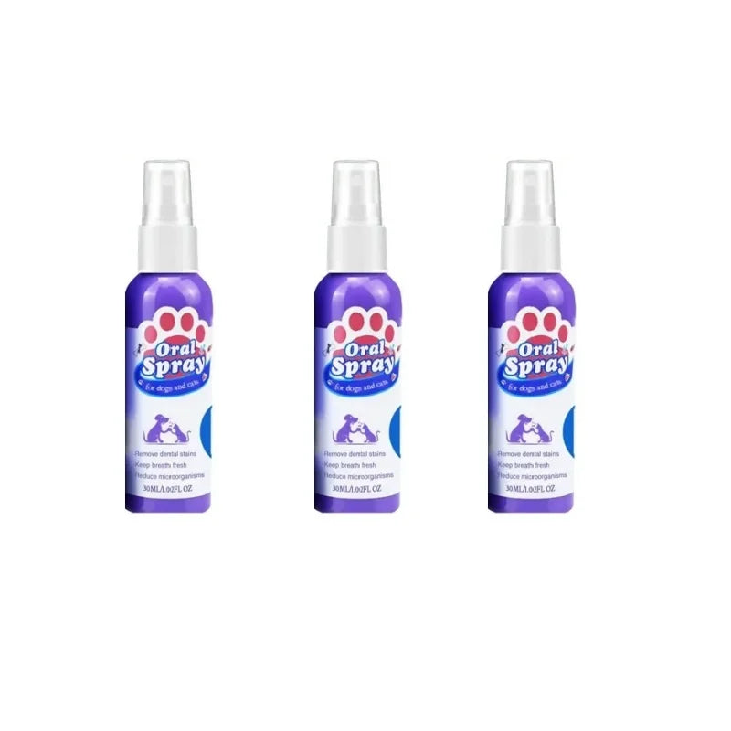 Pet Teeth Cleaning Spray 30ml – Fresh Breath Oral Care & Dental Hygiene Spray for Dogs and Cats