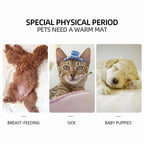 Waterproof Pet Heating Pad for Dogs and Cats | Electric Winter Heated Mattress with Temperature Control
