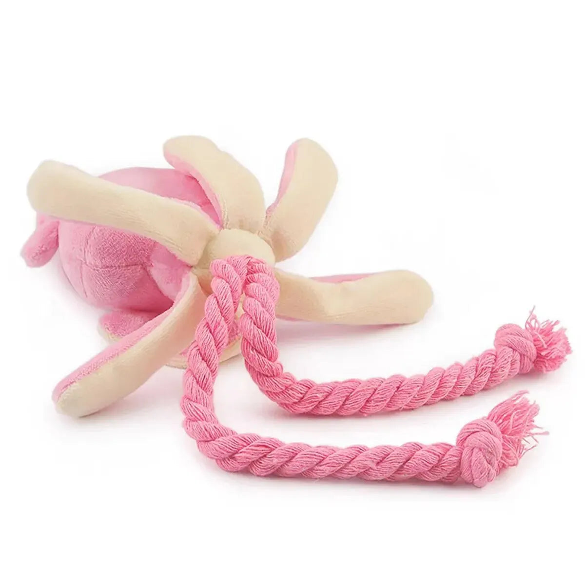 Octopus Plush Rope Dog Toy – Bite Resistant Interactive Squeaky Chew Toy for Small Medium Large Dogs