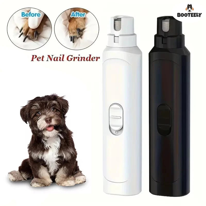 BOOTEELY Electric Pet Nail Grinder – Rechargeable Dog & Cat Nail Trimmer, Low Noise Pet Grooming Tool for Small & Large Pets