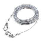 Double-Headed Dog Tie Out Cable Leash – Heavy Duty Steel Wire Outdoor Training Traction Rope