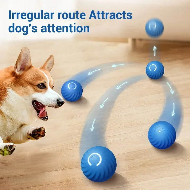 Automatic Moving Dog Ball Toy – USB Rechargeable Interactive Rolling & Bouncing Ball for Puppies and Dogs