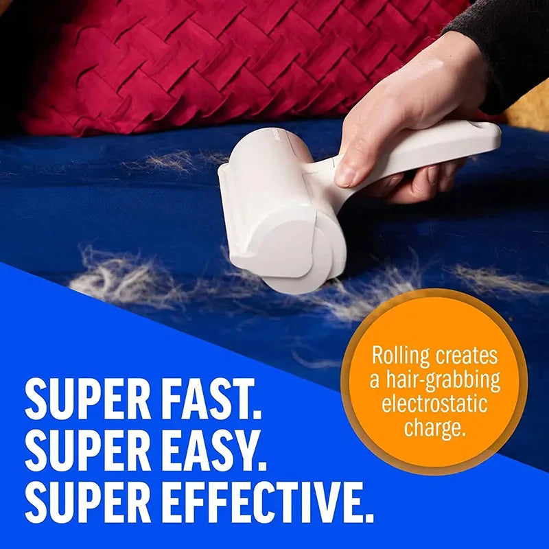 Self-Cleaning Pet Hair Remover Roller – Reusable Dog & Cat Fur Lint Brush
