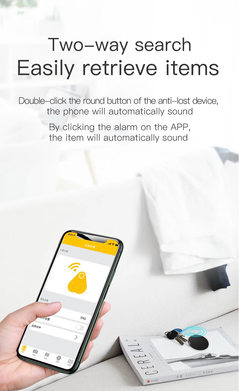 Mini Bluetooth Anti-Lost Tracker for Keys & Pets