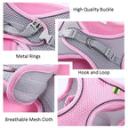Cat Dog Harness Vest Chest Rope Set Reflective Breathable Adjustable Pet Harness for Small Medium Dogs Outdoor Walking