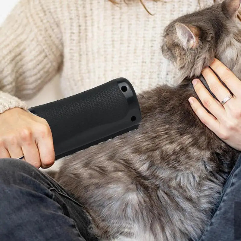 Pet Deshedding Brush | Dog & Cat Hair Remover & Knot Cutter Grooming Tool