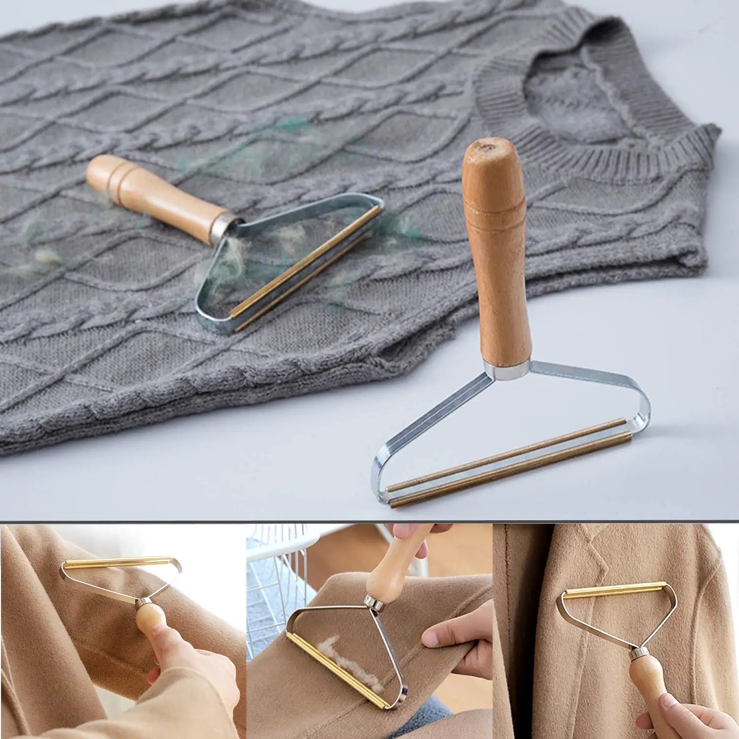 Portable Lint Remover Pet Hair Brush – Manual Fabric Shaver for Clothes, Sofa & Carpet Cleaning