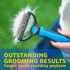 All-in-One Pet Deshedding Brush | Dog & Cat Grooming Tool for Hair Removal & Dematting