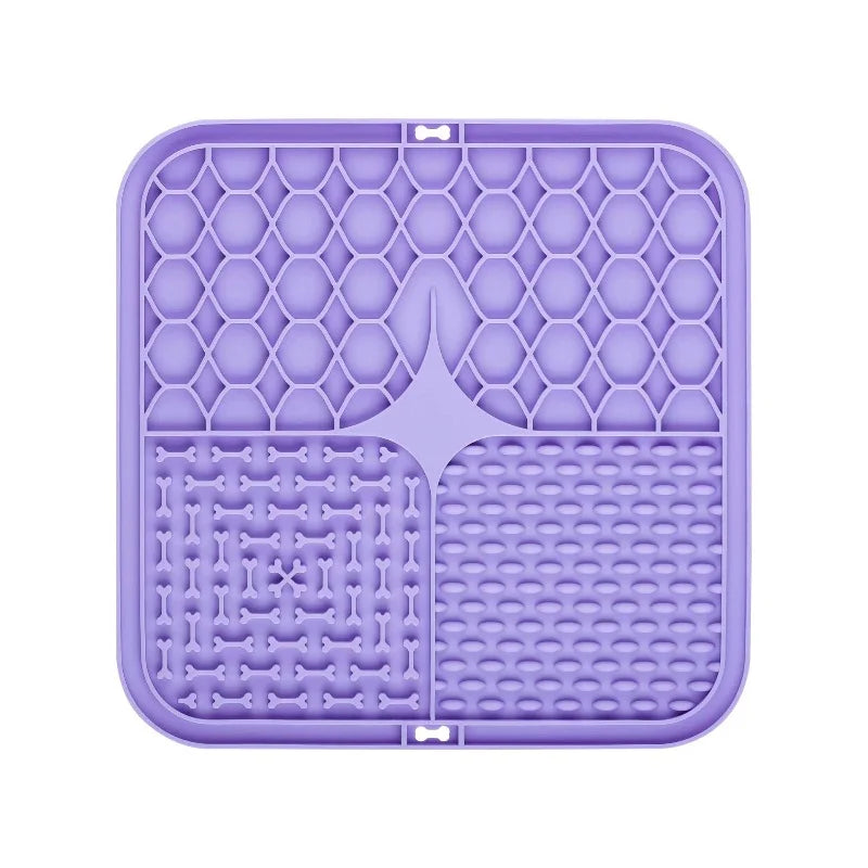 Silicone Dog Lick Mat Slow Feeder – Suction Cup Feeding Mat for Bathing, Training & Anxiety Relief