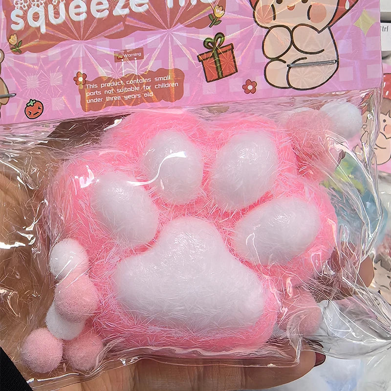 Cat Paw Squishy Toy Cute Soft Stress Relief Squeeze Fidget Toy