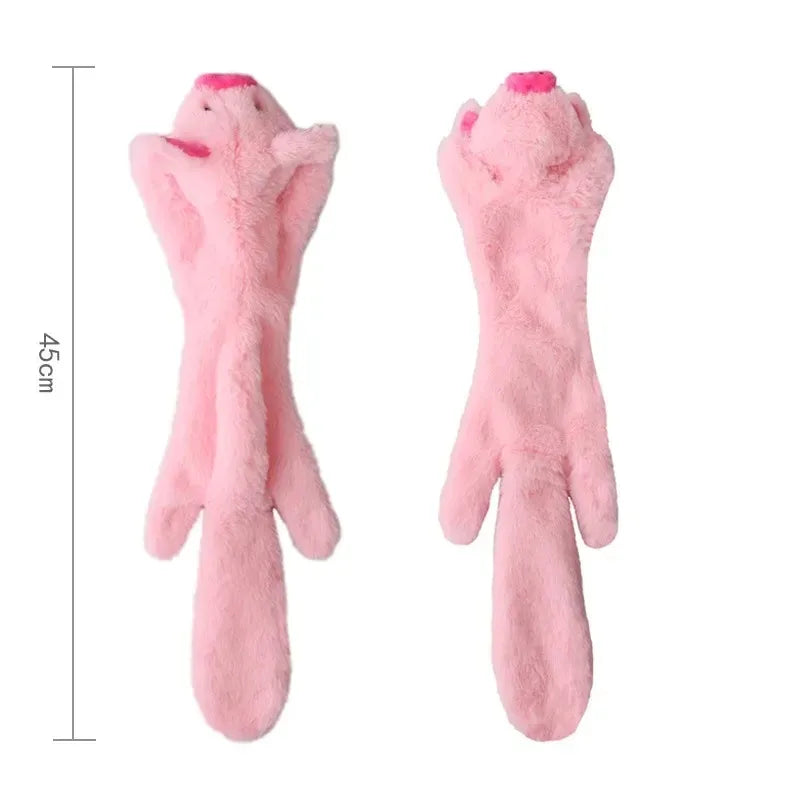 Stuffing-Free Squeaky Dog Toy – Funny Animal Plush Crinkle Toy for Durable Interactive Play