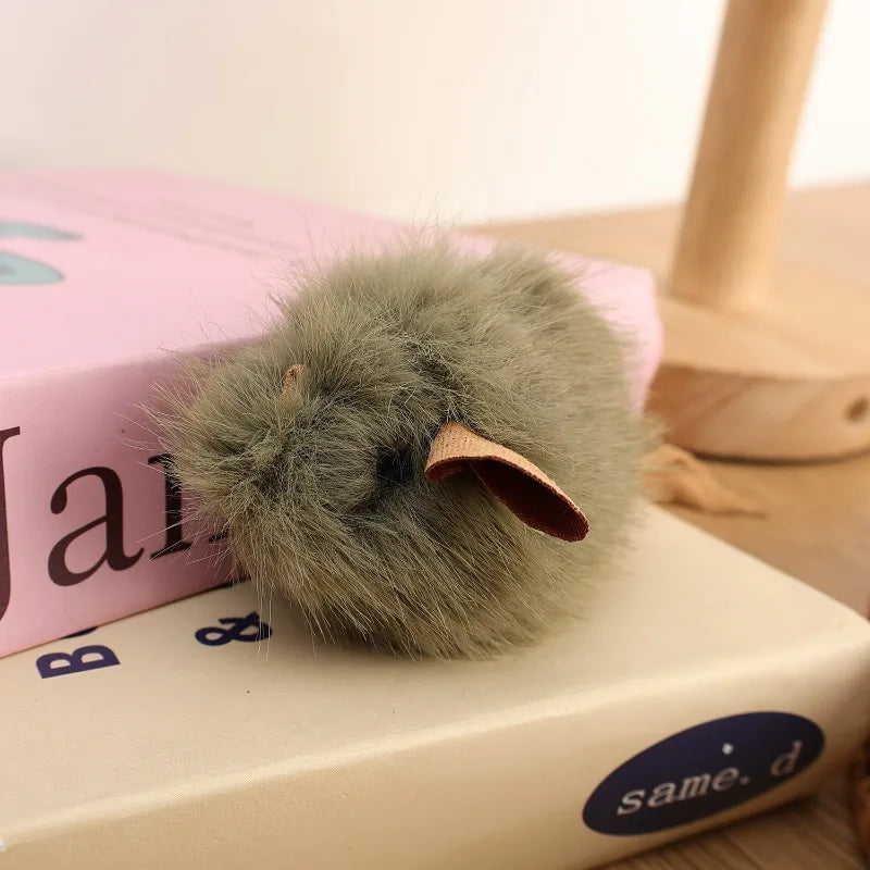 Interactive Mouse Plush Cat Toy – Squeaky Bite-Resistant Kitten Chew Toy