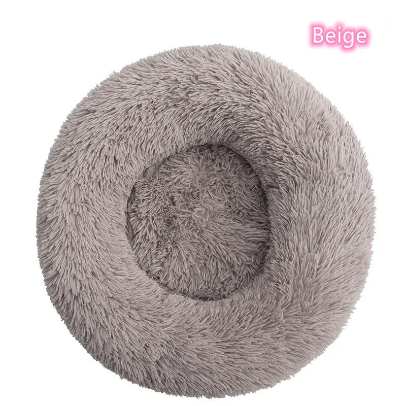 Super Soft Plush Cat Bed – Washable Donut Pet Bed for Cats and Small Dogs