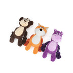 Cute Animal Rope Dog Toy – Plush Squeaky Knot Chew Toy for Puppies and Dogs (Rabbit Monkey Cartoon)