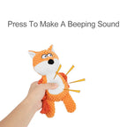 Cute Animal Rope Dog Toy – Plush Squeaky Knot Chew Toy for Puppies and Dogs (Rabbit Monkey Cartoon)