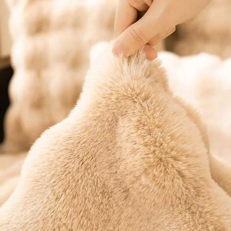 Ultra Soft Faux Fur Pet Blanket Mat for Dogs and Cats | Warm Winter Sleeping Bed Sofa Cushion