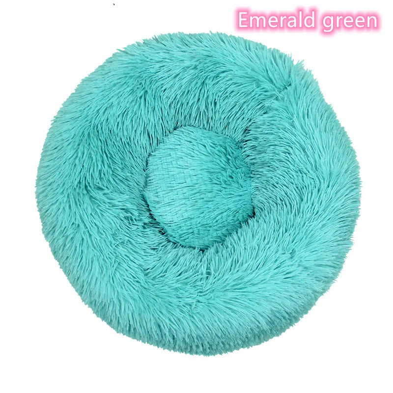 Super Soft Plush Cat Bed – Washable Donut Pet Bed for Cats and Small Dogs