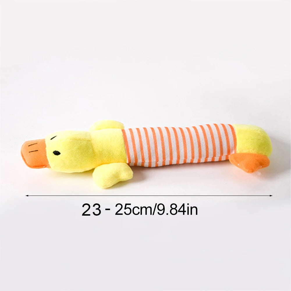 Stuffing-Free Squeaky Dog Toy – Funny Animal Plush Crinkle Toy for Durable Interactive Play